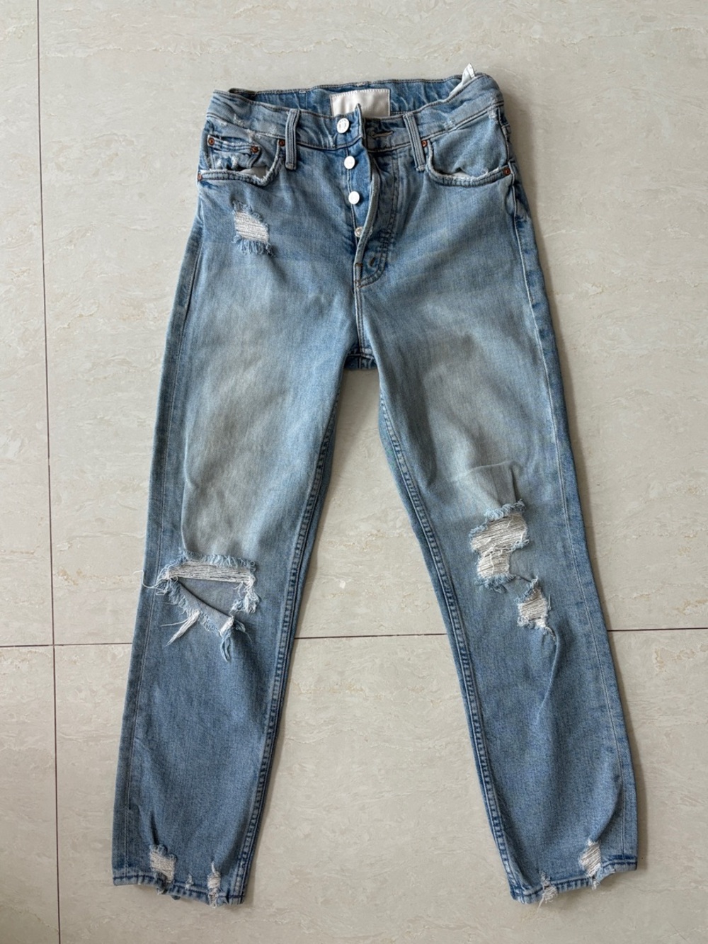 MOTHER The Tomcat - The Confession - Distressed High Rise Jeans